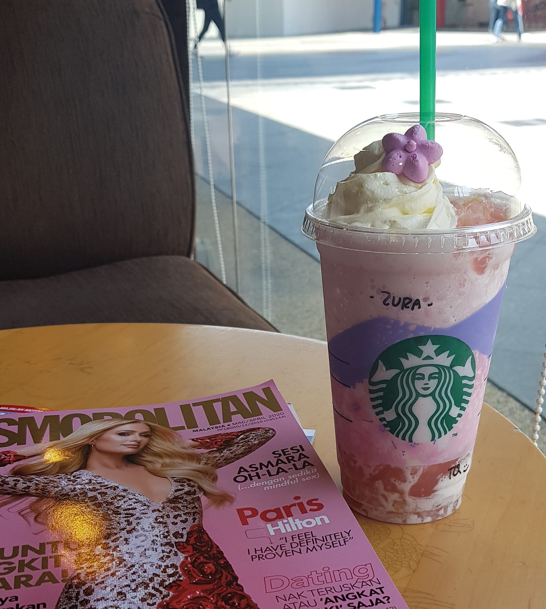 Starbucks Pink Peach Creme Frappuccino