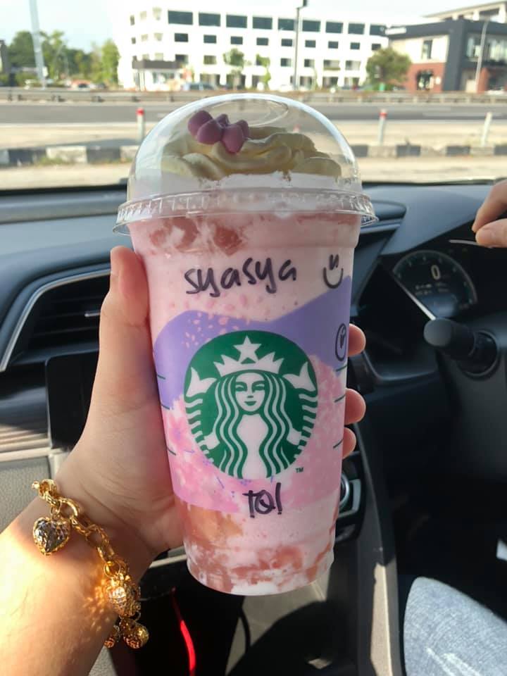 Starbucks Pink Peach Creme Frappuccino