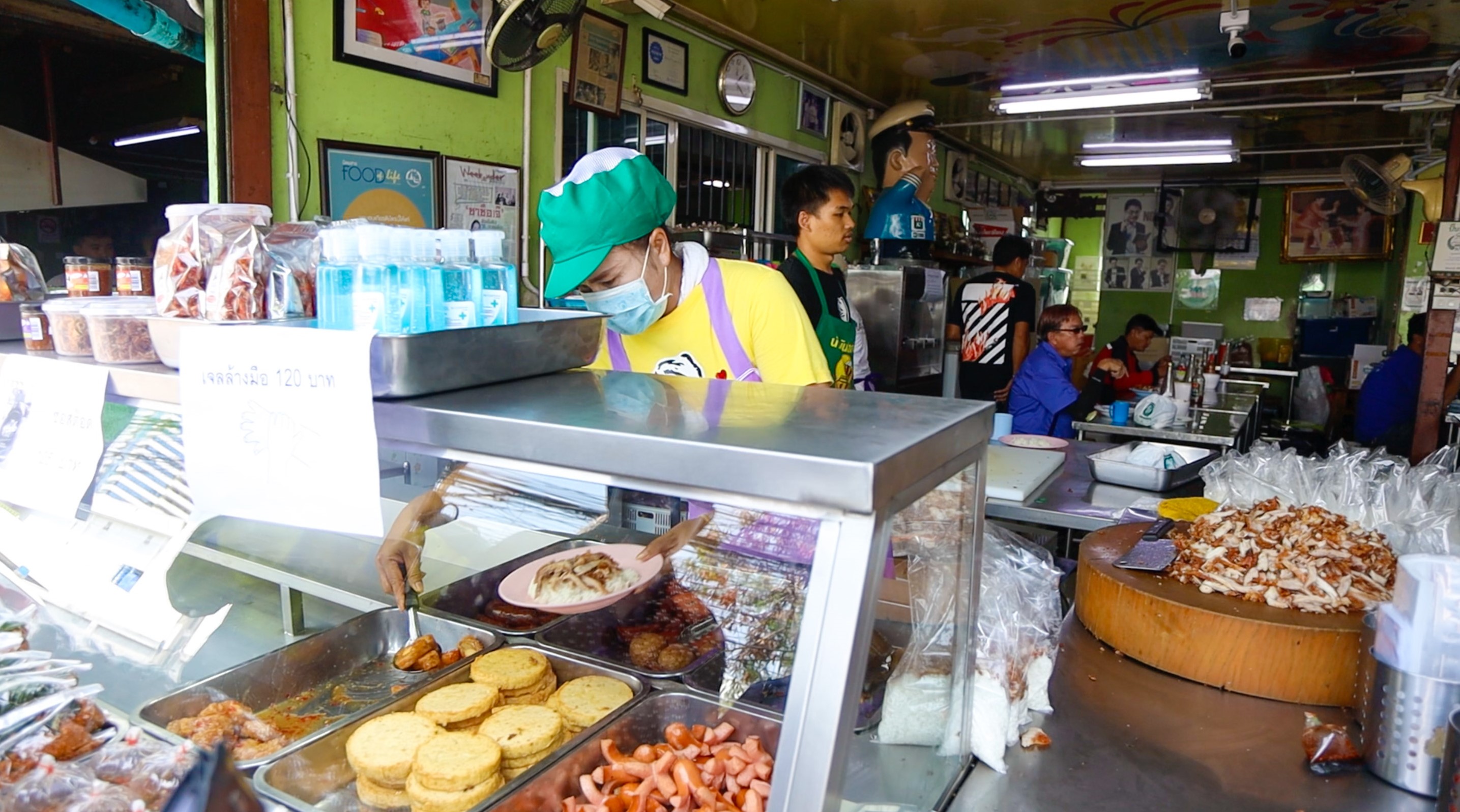 Worker Plates A Fried Pork Rice Dish With Side Dish Moo Tod Jeh Jong