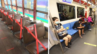 Photo of Bangkok Encourages Social Distancing On Its Public Transport By Taping Stickers On Seats