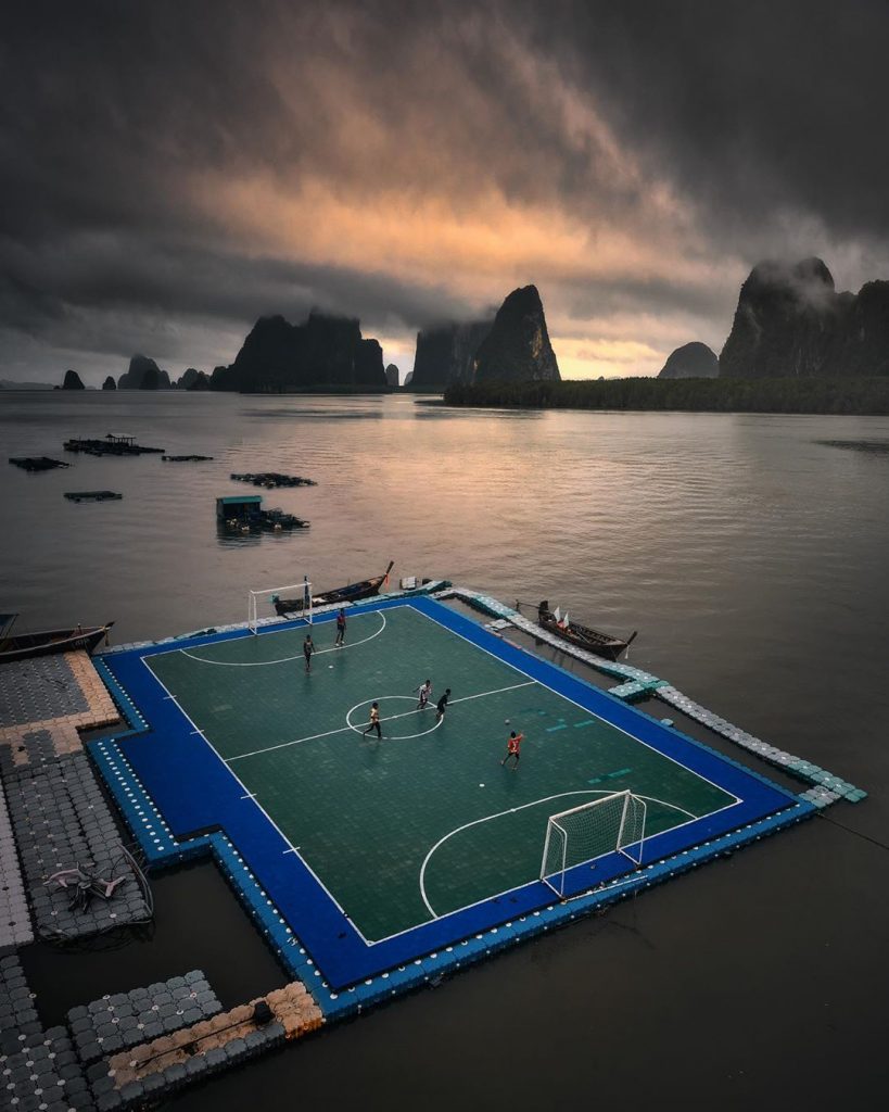 Thailand Has A Floating Soccer Pitch Built By Its Own Islanders