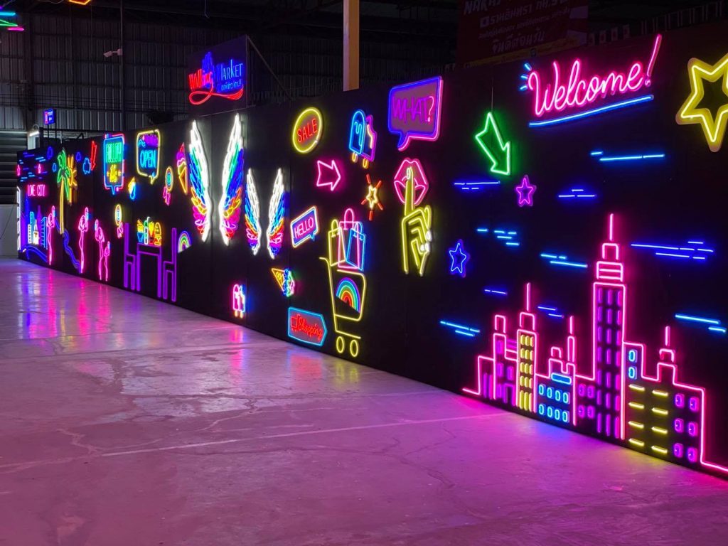 This New Night Market In Bangkok Has Neon Lights, Vintage Stalls And
