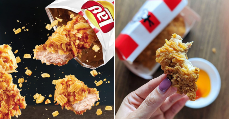 fried chicken lays potato chips