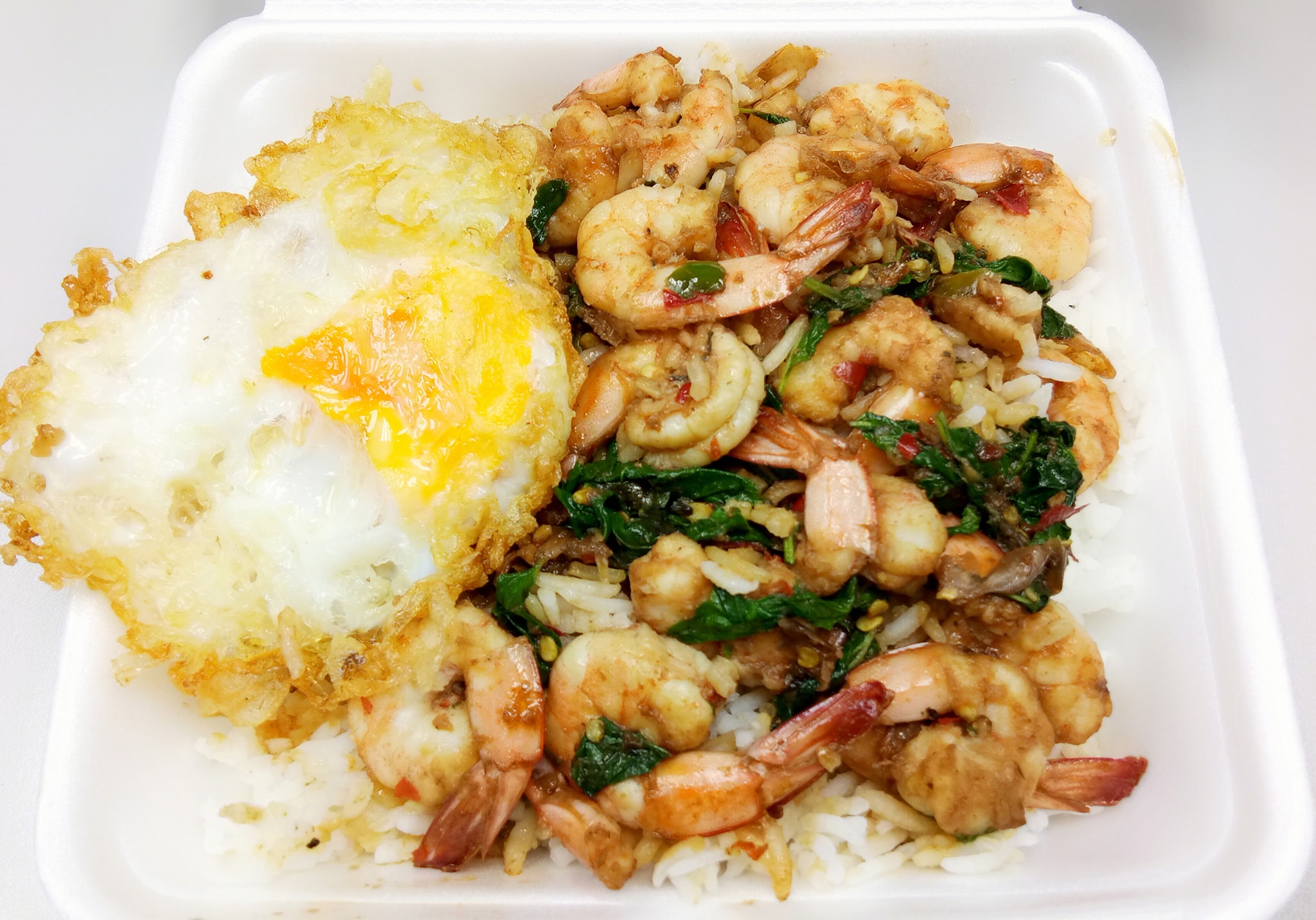 Wat Hua Lamphong Basil Rice With Shrimp