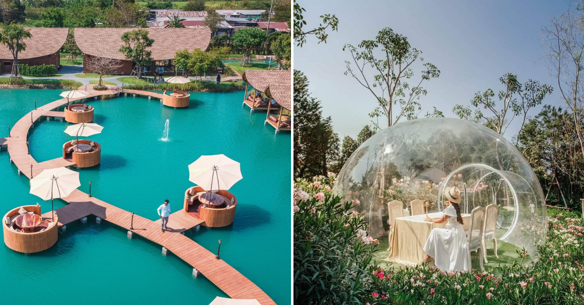 Bubble In The Forest Thailand A Floating Cafe Perched Above Pristine Waters Bangkok Foodie